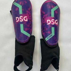 DSG Youth Soccer Shin Guards Medium Kids Purple Pink Mint 3'6"-3'11"